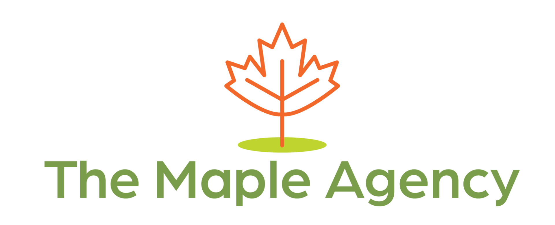 The Maple Agency Logo - a maple leaf demonstrating how to grow your business