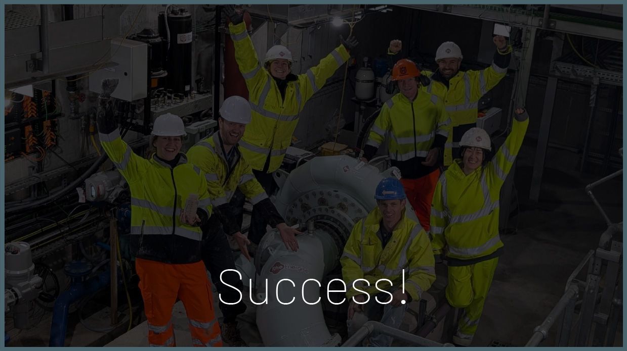 Success Success! RheEnergise's HD Hydro works as designed