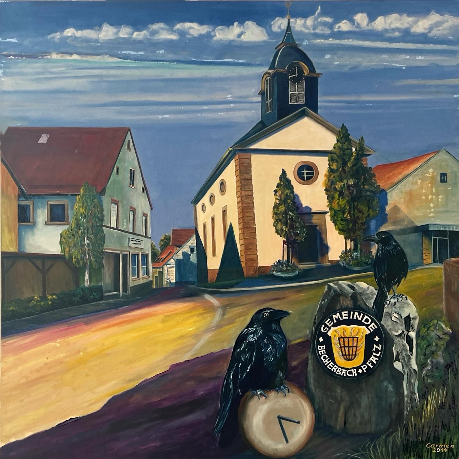 Gemälde der Becherbacher Kirche