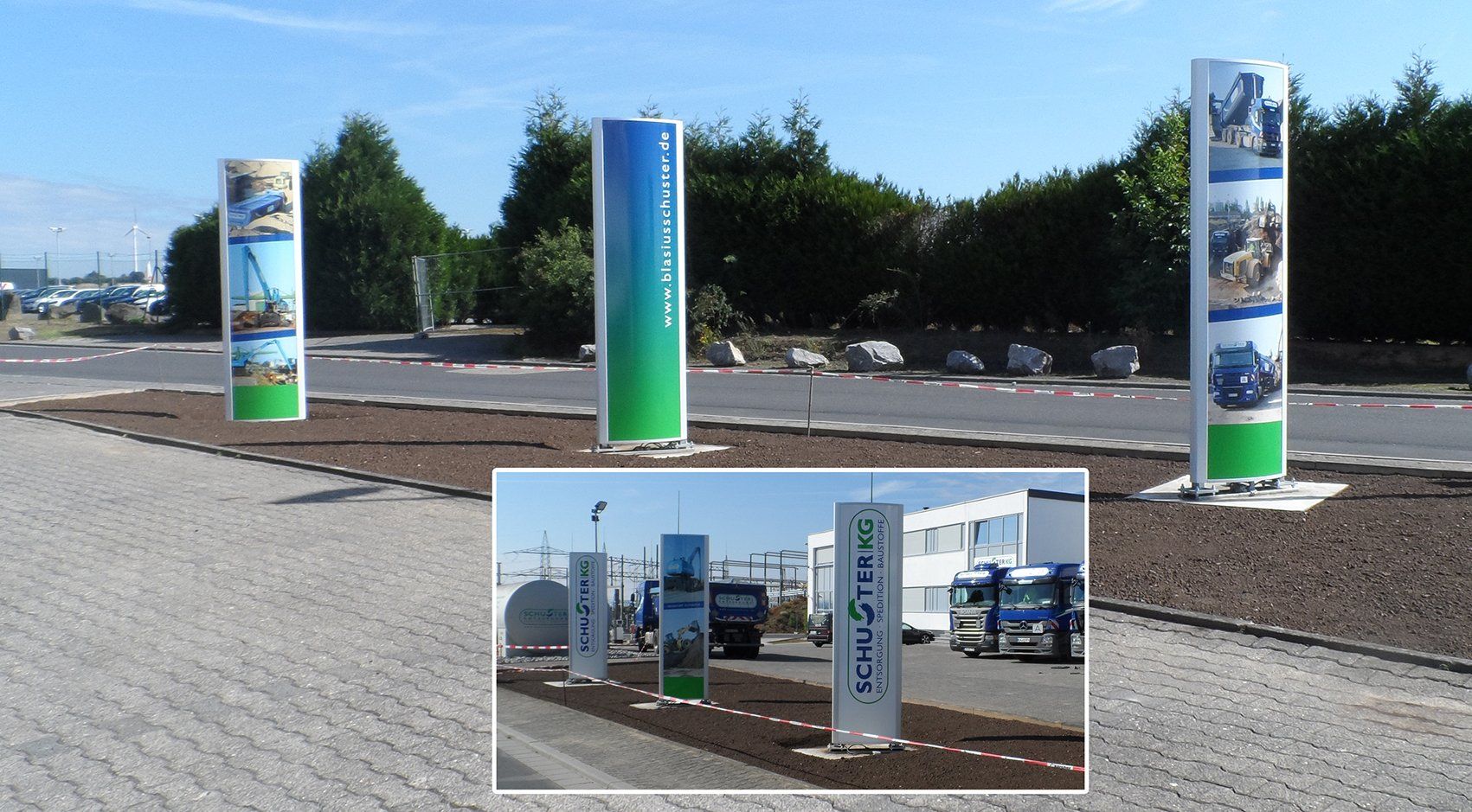 Pylone beleuchtet Werbe-Pylone