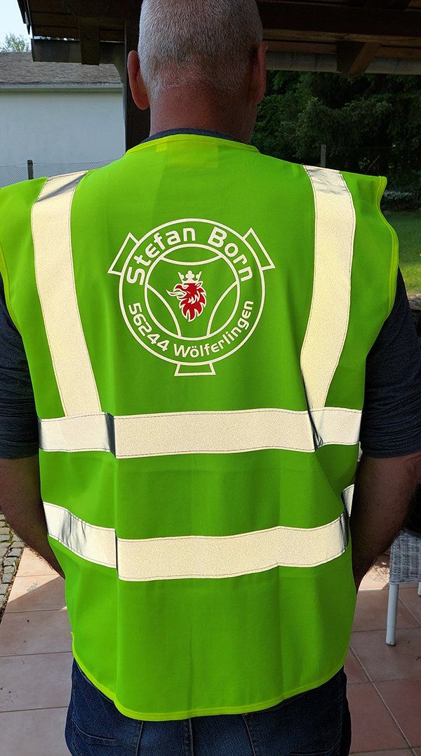 Warnjacken mit Logo