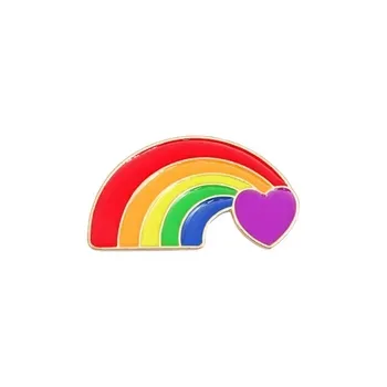 Pride Pin Herz Komet 35x20mm Emaille Messing Pride Accessoire - Genderella Queer Shop