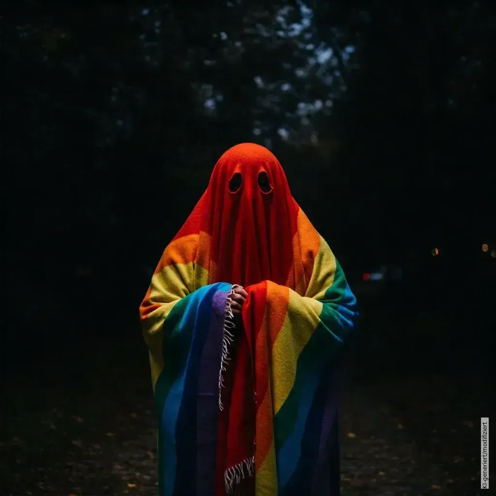 Rainbow Ghost - Perfektes Kostüm für die Pride Halloween Night - Genderella®