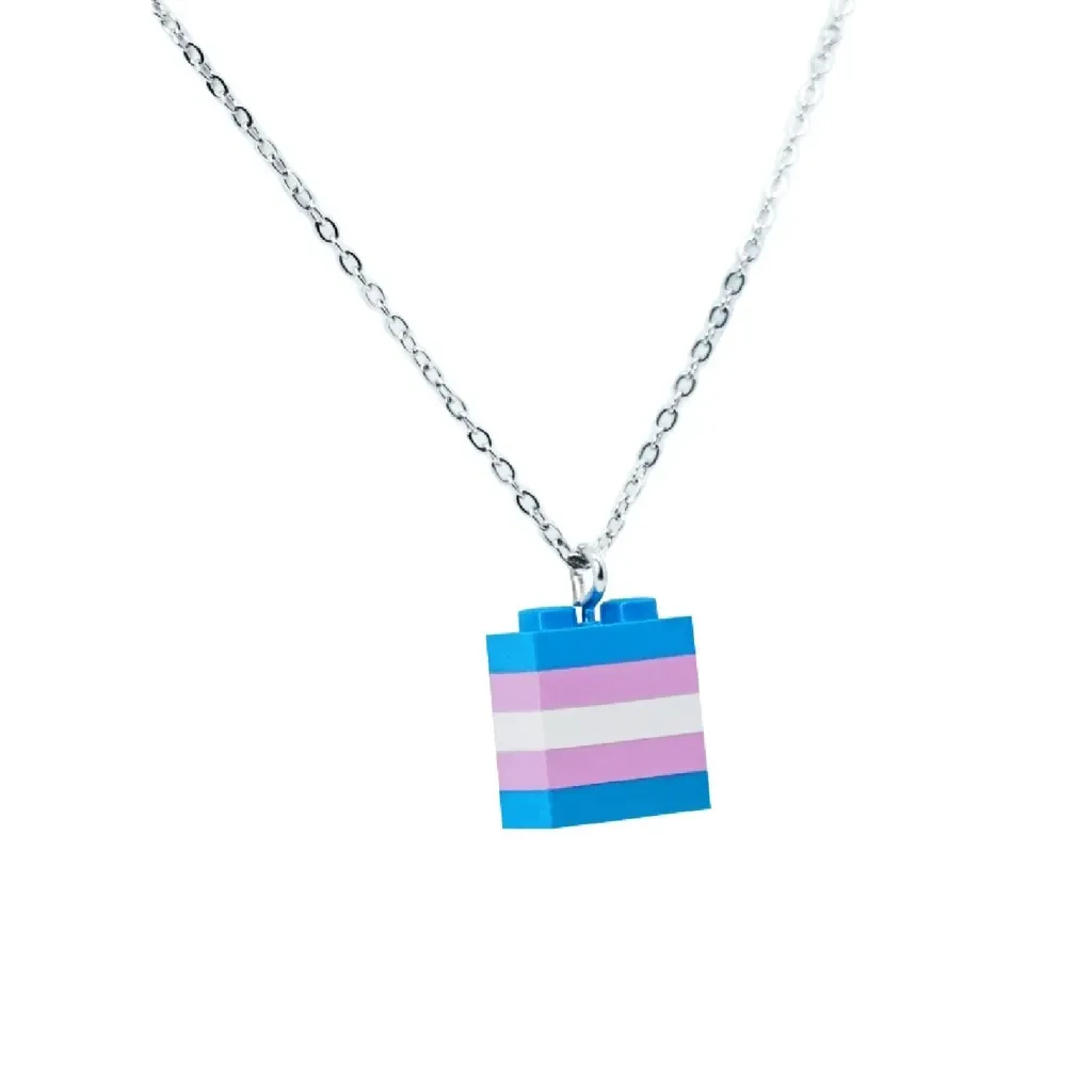 Transgender Pride Halskette aus LEGO® - Handmade - Genderella Pride Shop