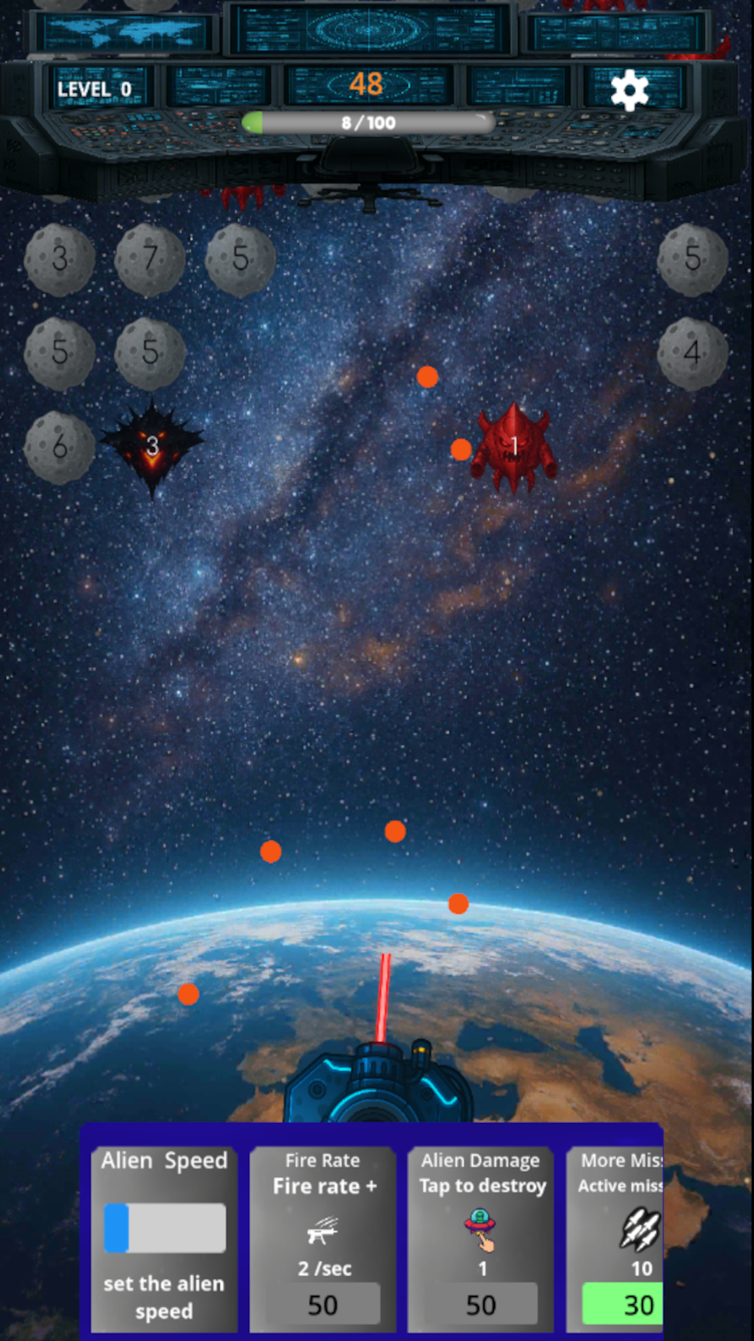 Galaxy Breaker Galaxy Breaker ist ein Space Shooter und Ihre Mission ist klar: Rette die Galaxis vor den herannahenden Kometen! Ausgestattet mit einer gigantischen Laser-Kanone, müssen Sie strategisch denken und präzise zielen, um die Kometen und Alien-Raumschiffe rechtzeitig zu zerstören.