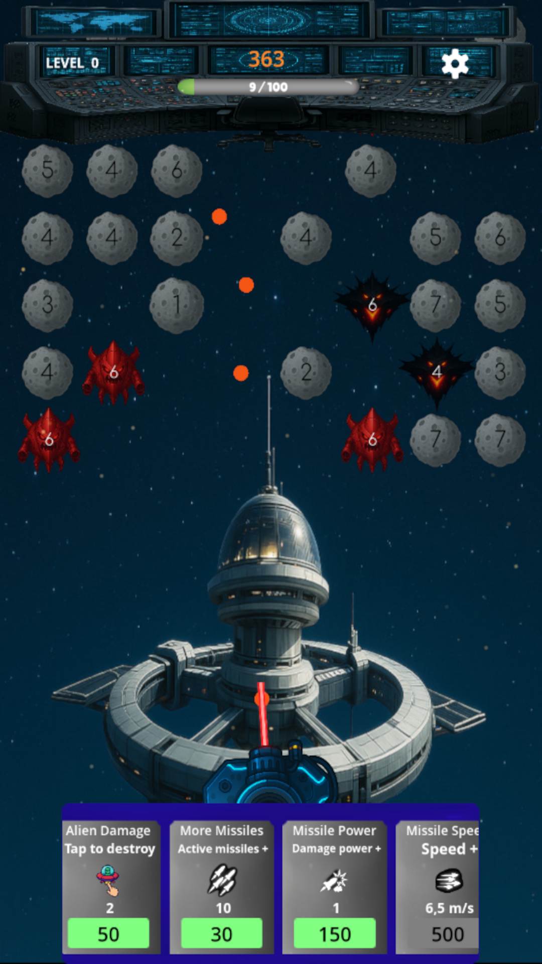 Galaxy Breaker In „Galaxy Breaker“ ist Ihre Mission klar: Rette die Galaxis vor den herannahenden Kometen! Ausgestattet mit einer gigantischen Laser-Kanone, müssen Sie strategisch denken und präzise zielen, um die Kometen und Alien-Raumschiffe rechtzeitig zu zerstören.
