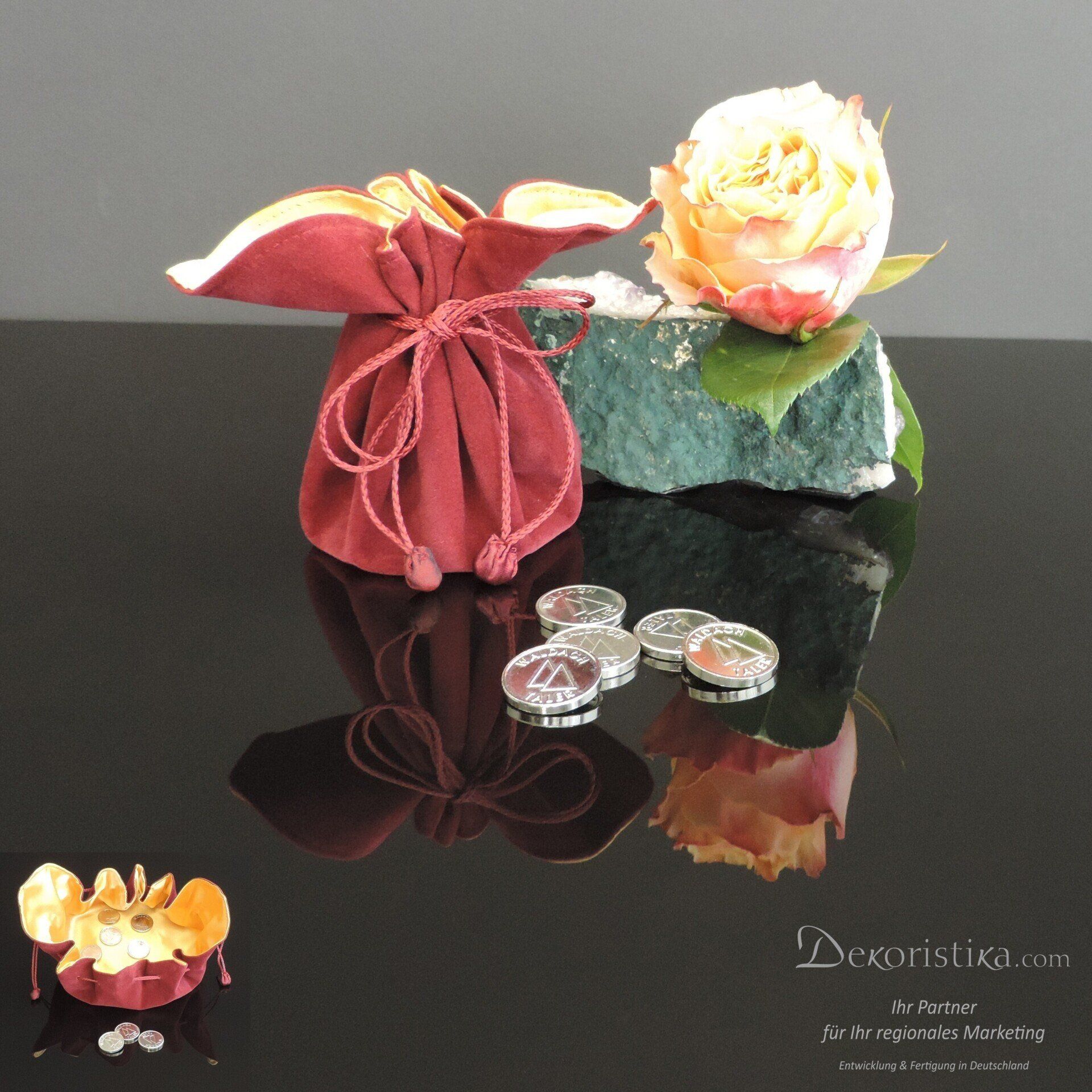 Wir fertigen Ihre Verpackung für Gutscheintaler und Gutscheinmünze nach Ihren Wünschen.