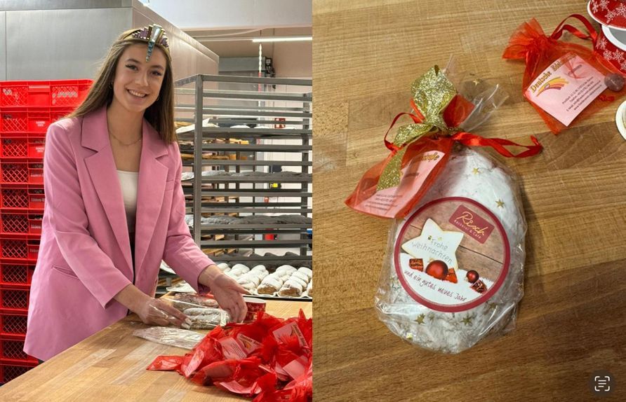 Edelsteinkönigin verteilt Stollen für den guten Zweck Edelsteinkönigin verteilt Stollen für den guten Zweck