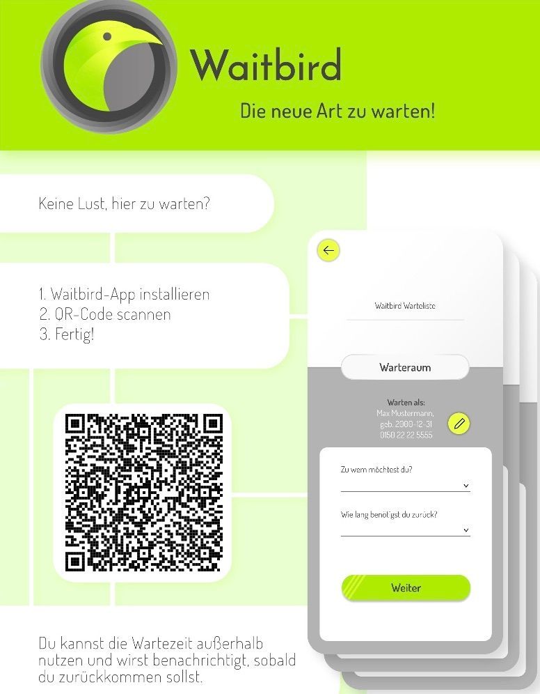 Waitbird - Die neue Arzt zu warten | Citypraxis Hahne
