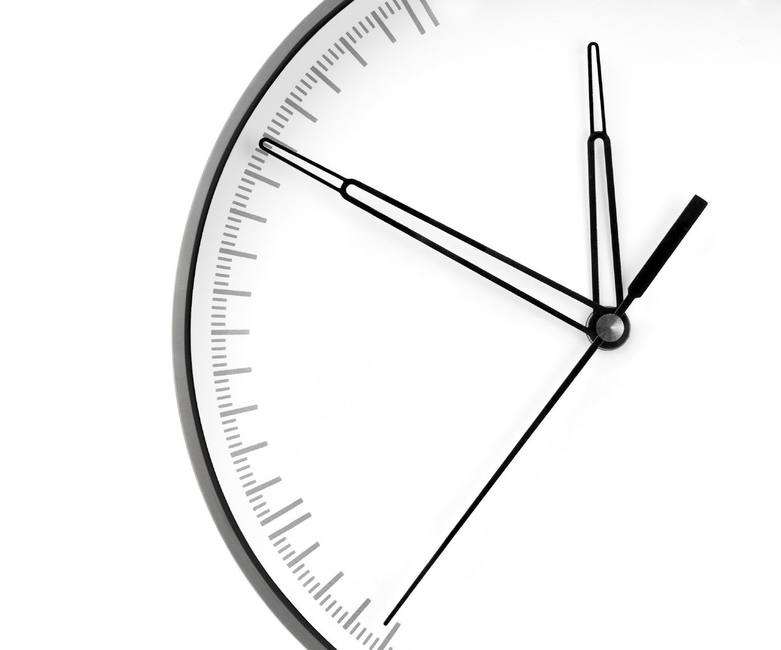 a clock white black