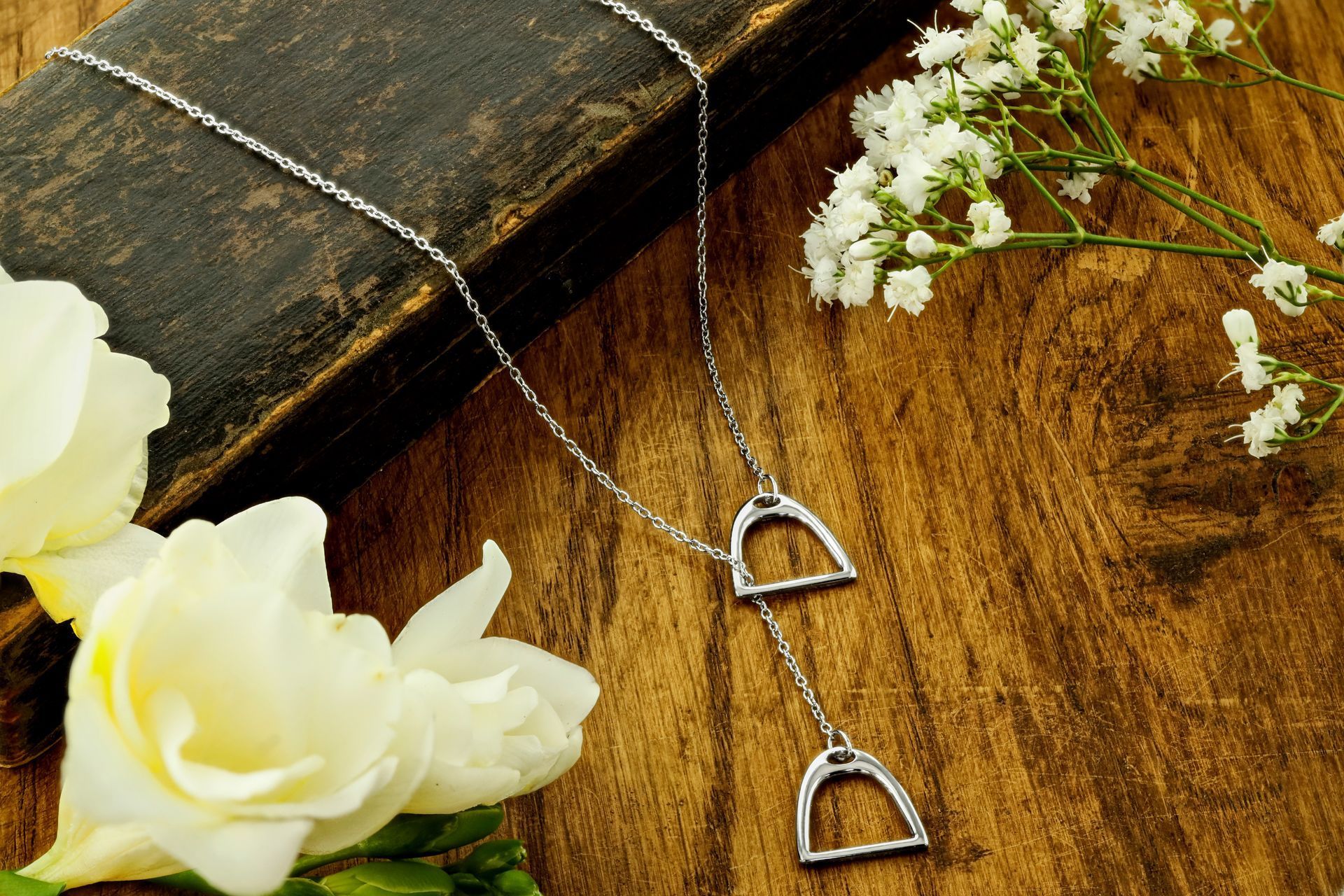 Equestrian Jewellery Sterling Silver Stirrup Necklace