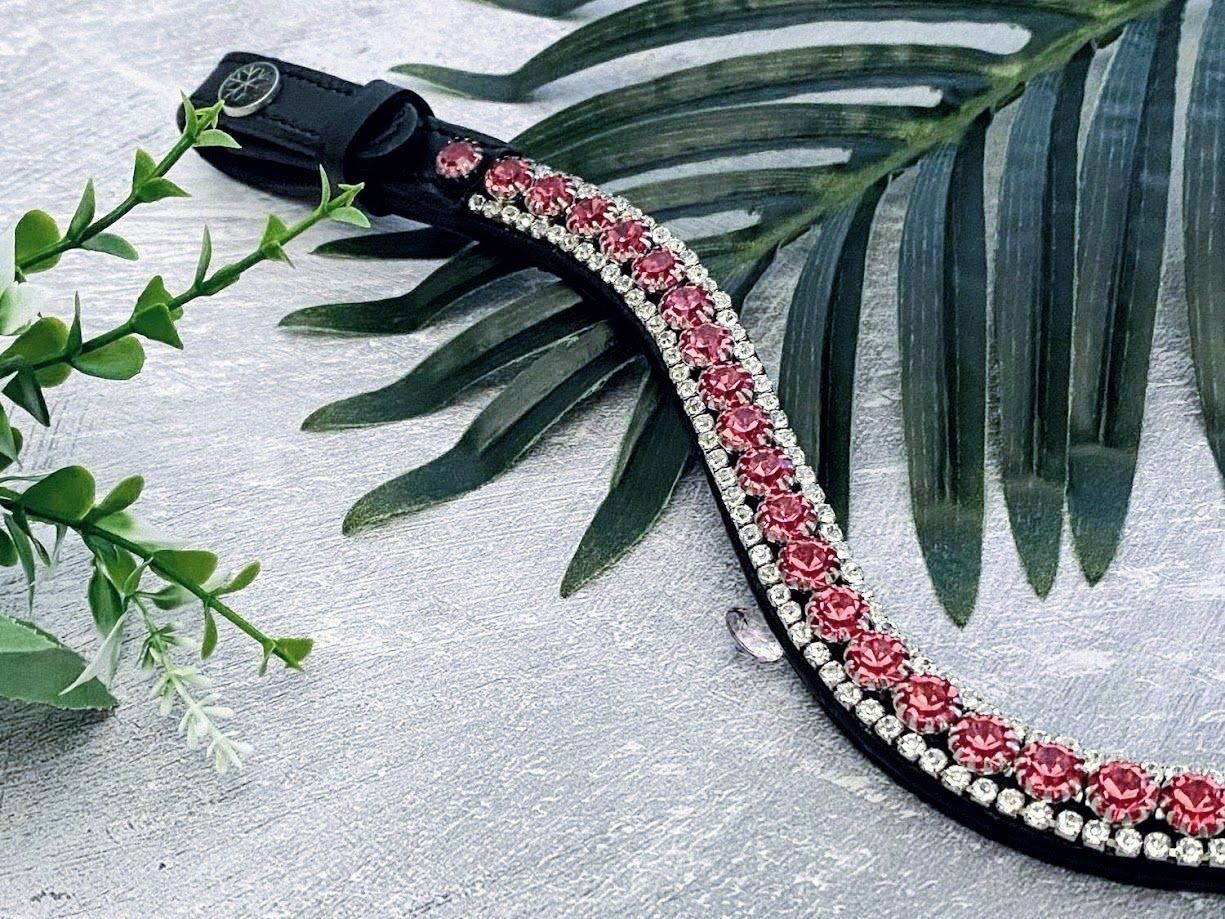 Horse Sparkly Browband With Preciosa Crystals Quick Change
