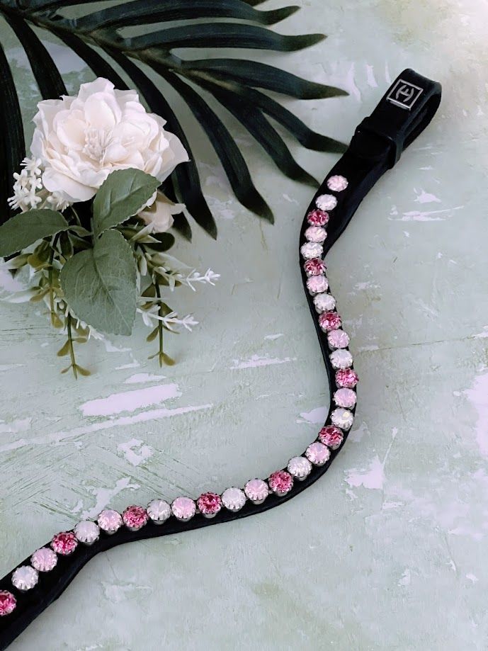 Luxury Sparkly Preciosa Quick Change Horse Browband Pink