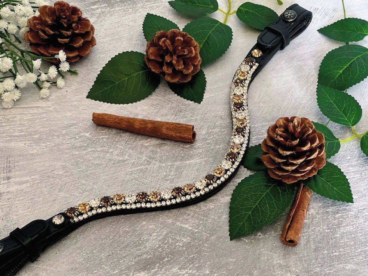 Horse Sparkly Browband With Preciosa Crystals Quick Change