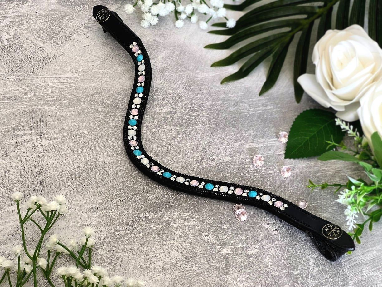 Italian Leather Bling Browband