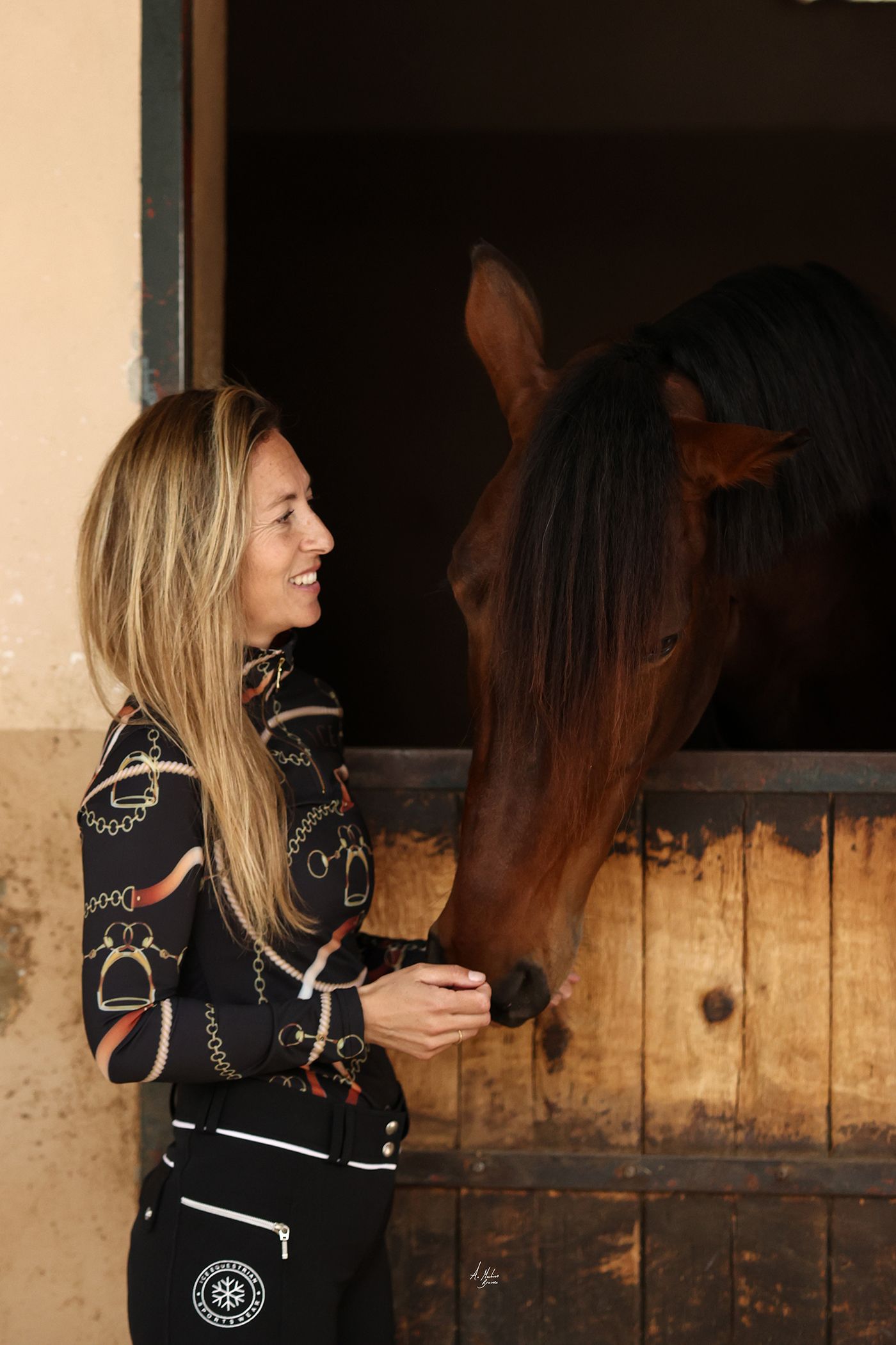 Black Panther adult equestrian base layer training top. Moisture-wicking 4-way stretch fabric with high collar and built-in UV protection. By Ice Equestrian