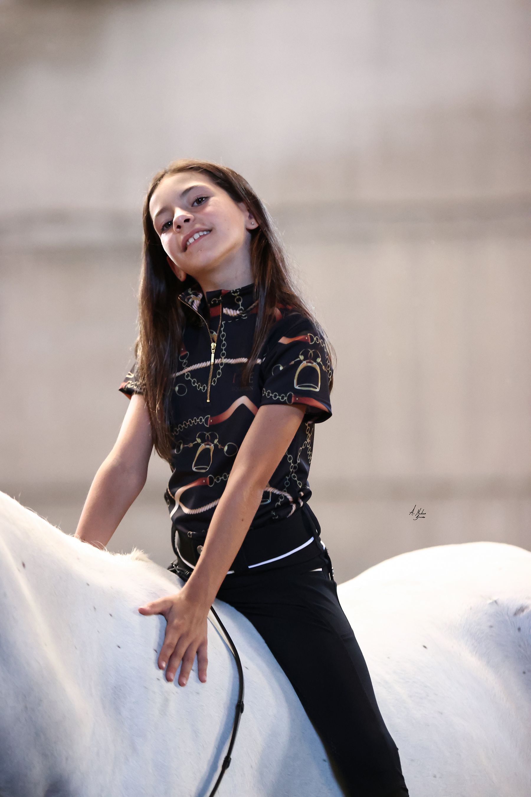 Childrens equestrian short sleeve base layer