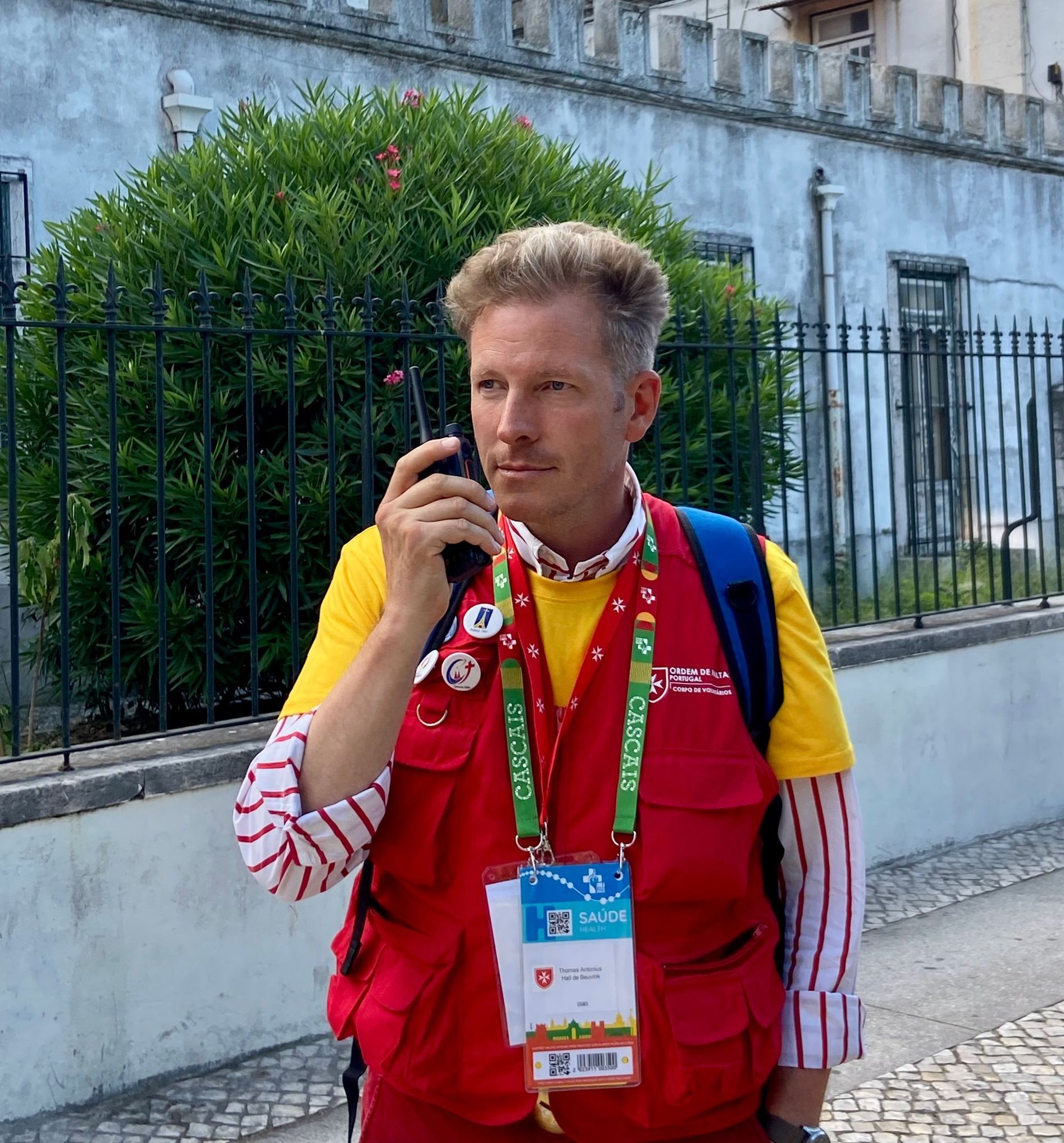 Thomas beim Weltjugendtag mit dem Papst 2023 in Lissabon Thomas beim Weltjugendtag mit dem Papst 2023 in Lissabon