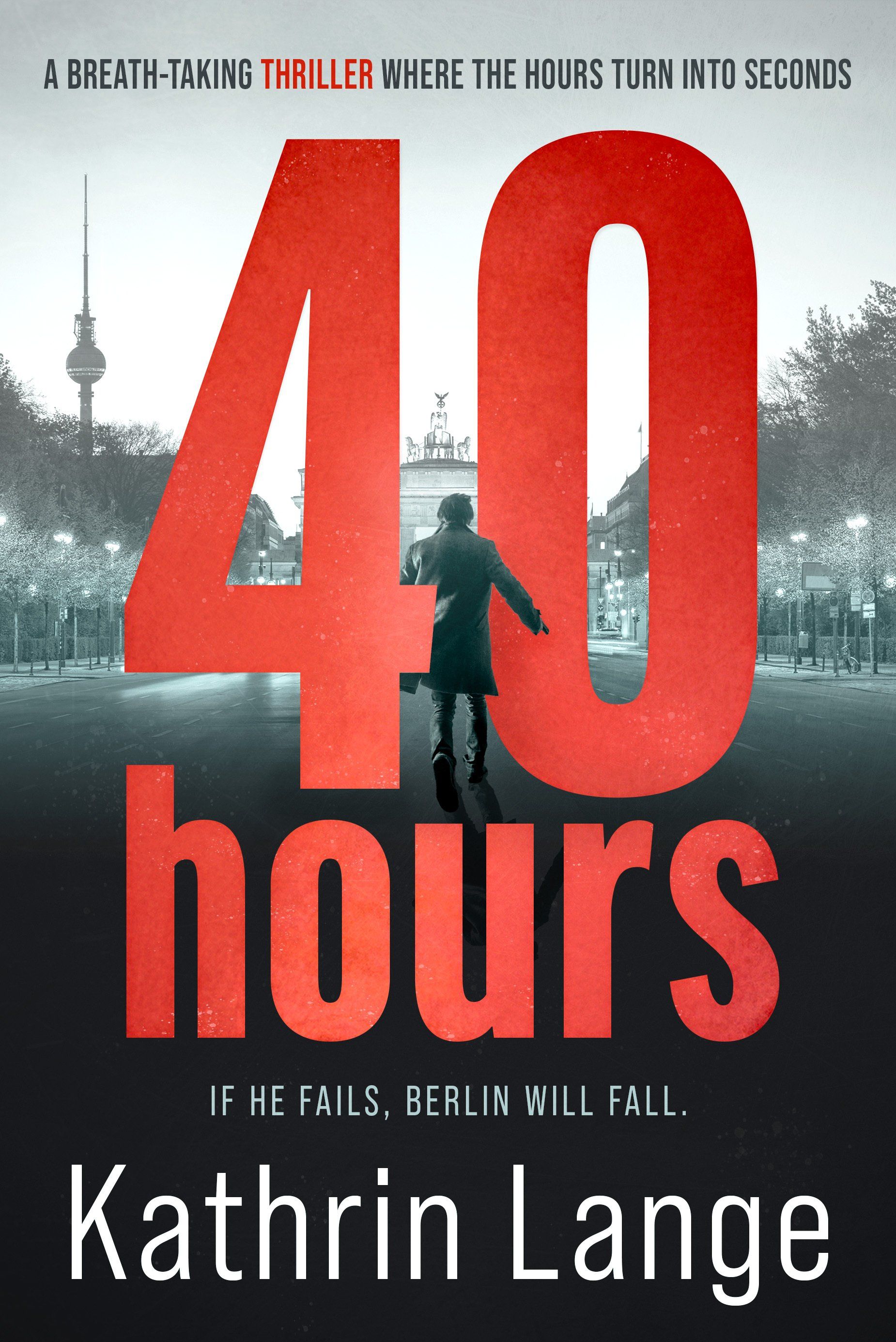 Cover: 40 Stunden, großer roter Text auf beigen Hintergrund, vor der Zahl ist ein angeschnittenes Stromkabel