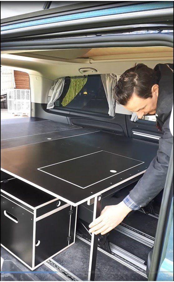 ausziehbares Bett, V-Klasse, Transporter, Camper