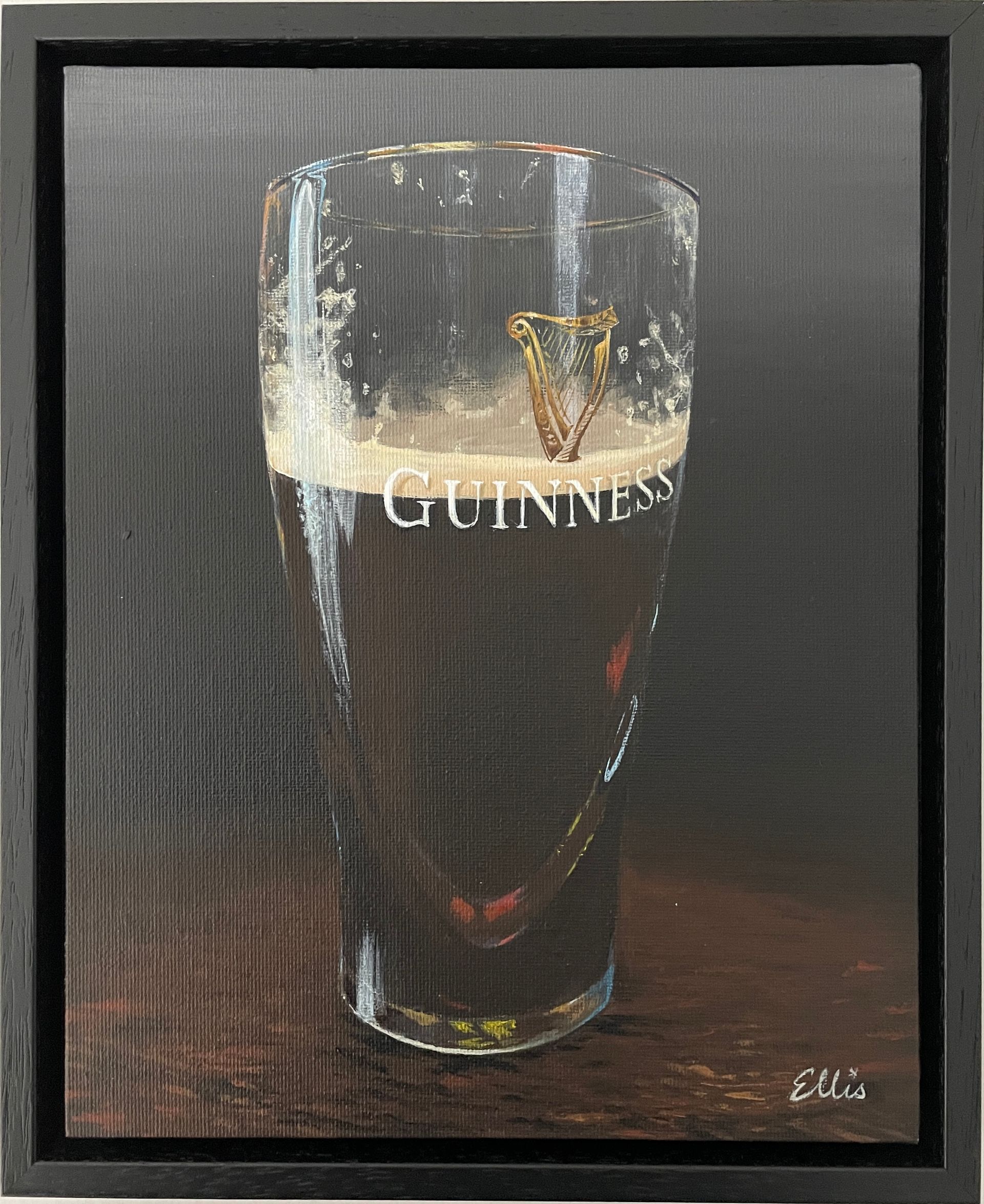 Guinness pint glass painting