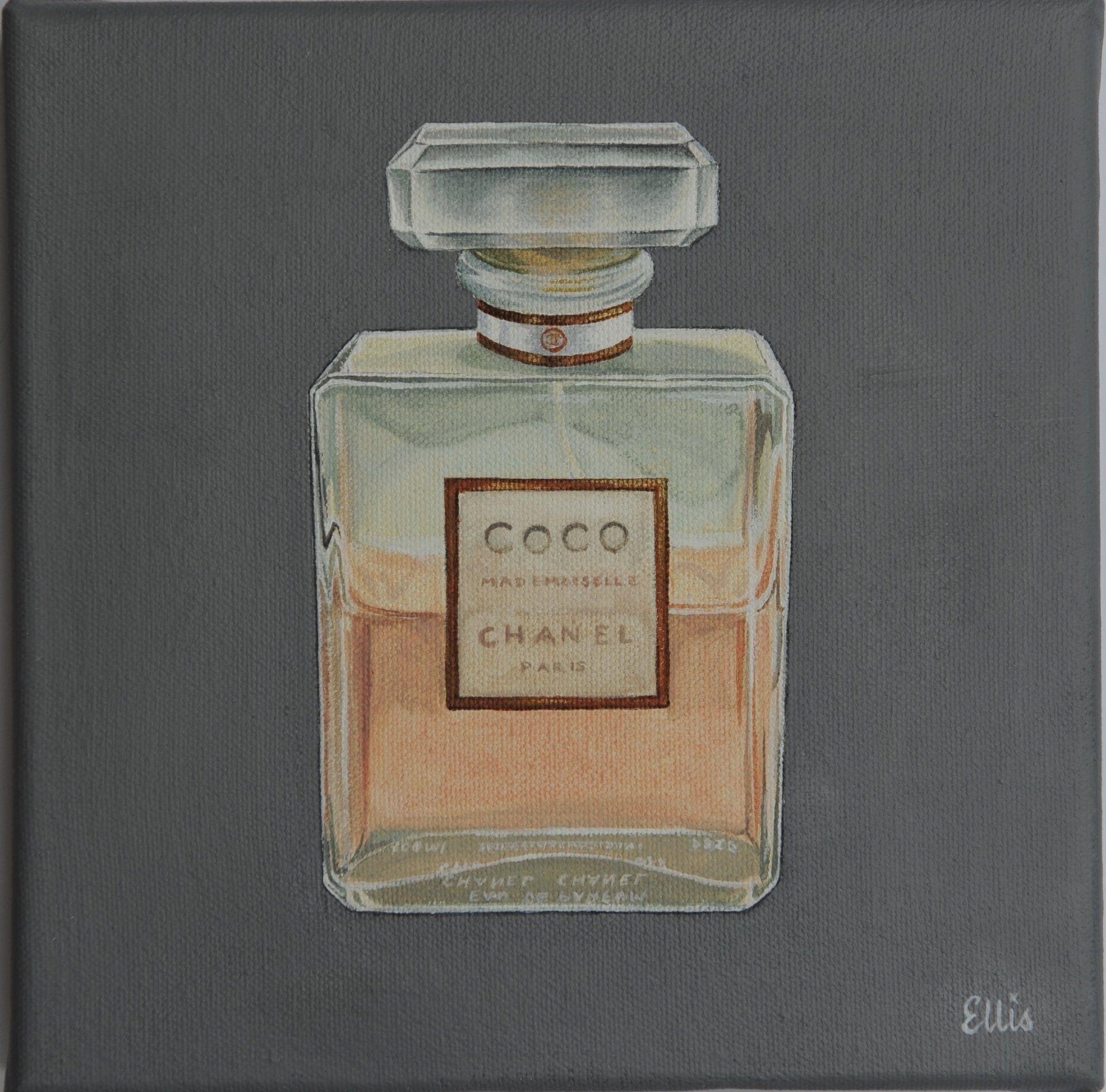 Coco Mademoiselle painting fine art grey