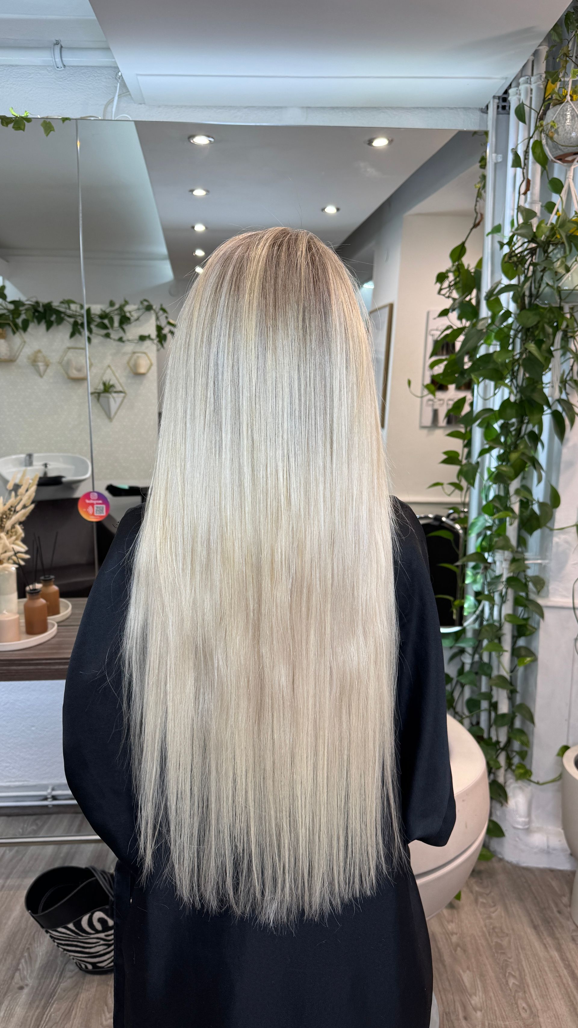 Haarverlängerung 60cm Tressen Nachher