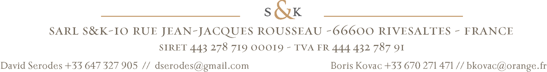 adresse S&K sarl bottom line skwine