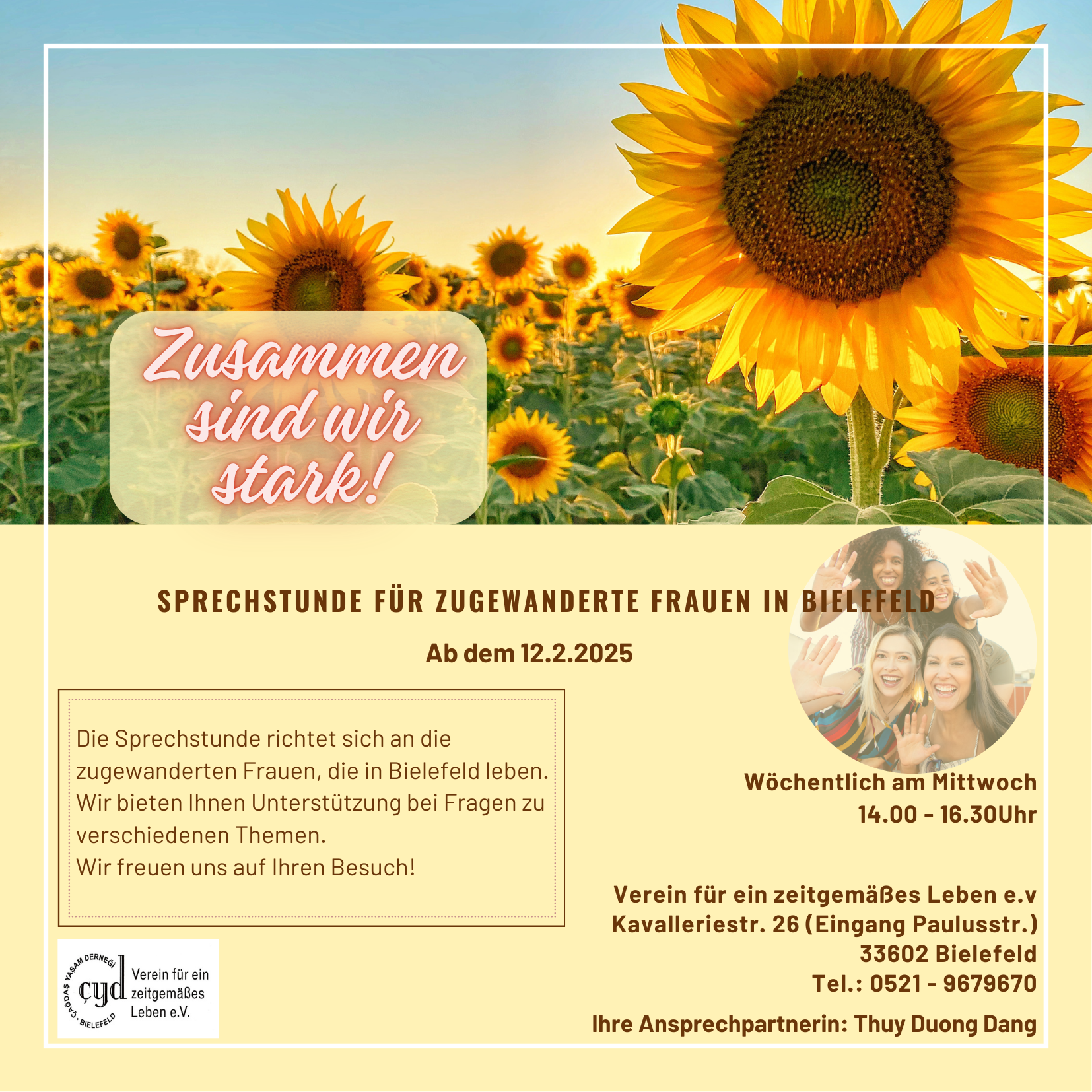 Sprechstunde für zugewanderte Frauen in Bielefeld