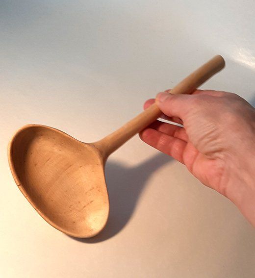 cuchara de madera de abedul cazo ovalado