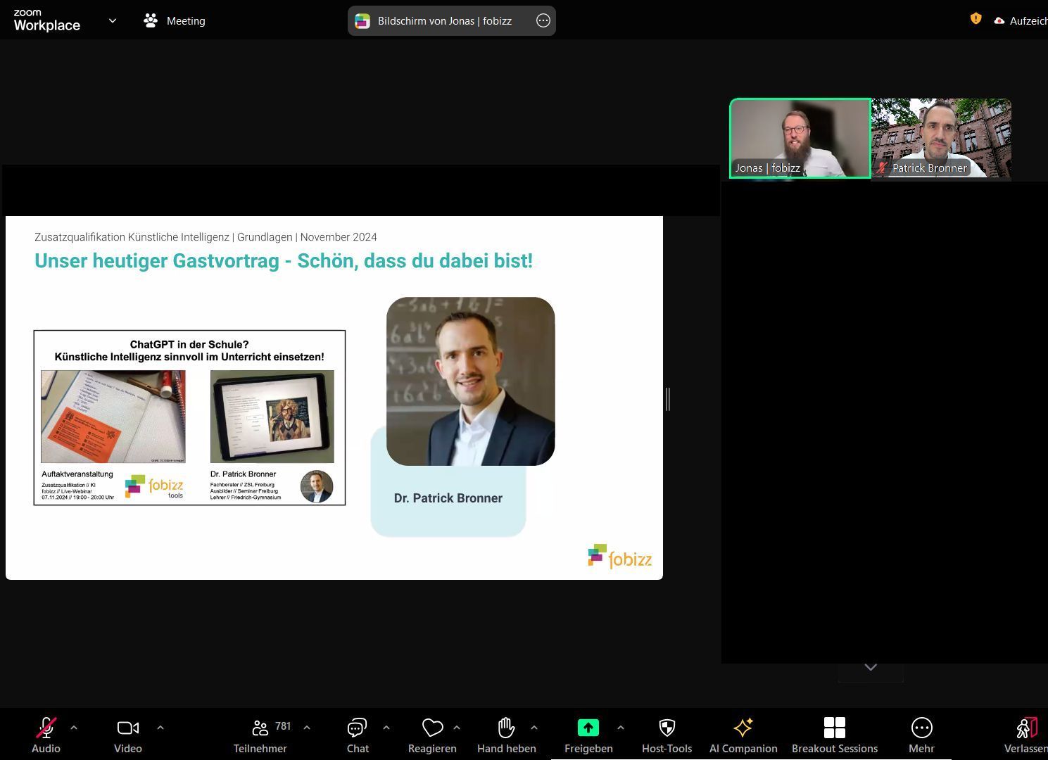 fobizz Webinar mit über 750 Teilnehmer*innen 2024