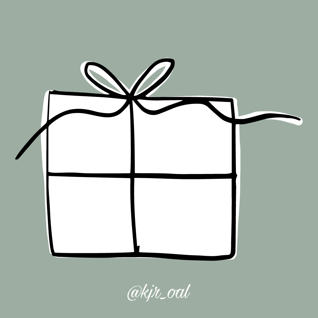 Bild von einem gezeichneten Geschenk