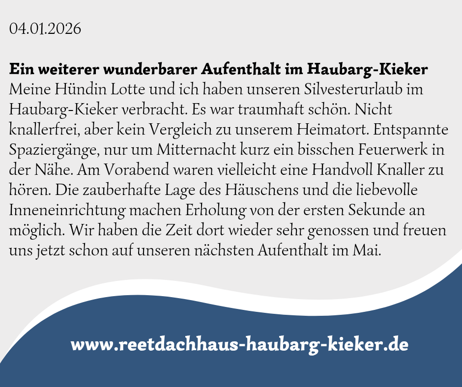 Reetdachhaus Haubarg-Kieker Rezension