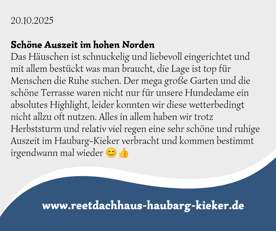 Reetdachhaus Haubarg-Kieker Rezension
