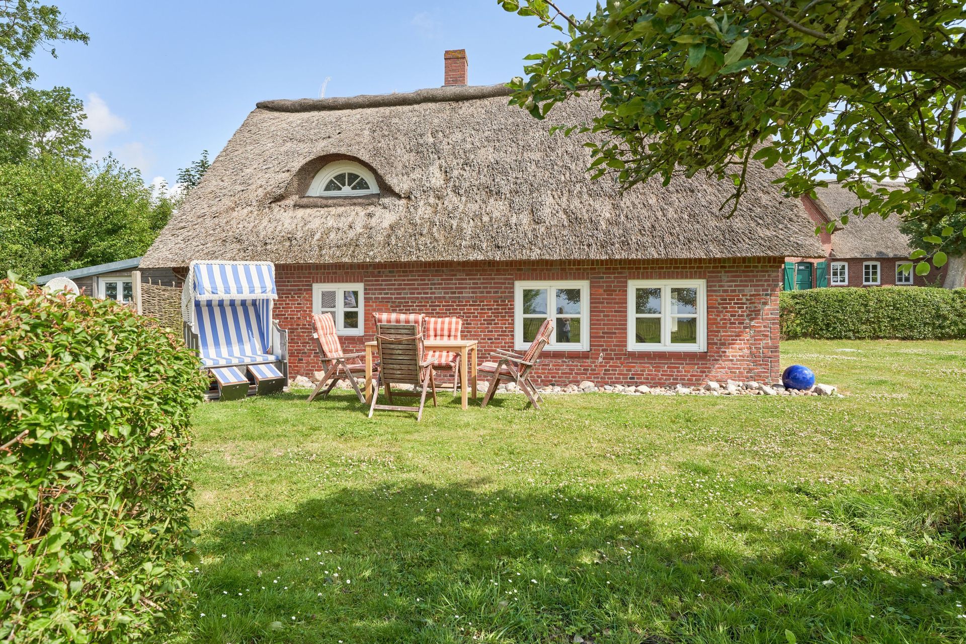 Reetdachhaus Haubarg-Kieker Terrassenbau