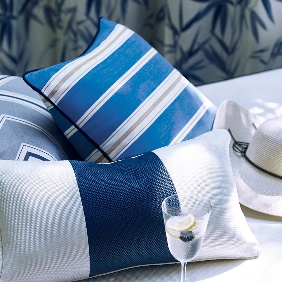 Outdoor-Stoffe von Jim Thompson für Kissen und Vorhänge bei GesprächsSTOFF von Ulrike Wachter in Langenlonsheim