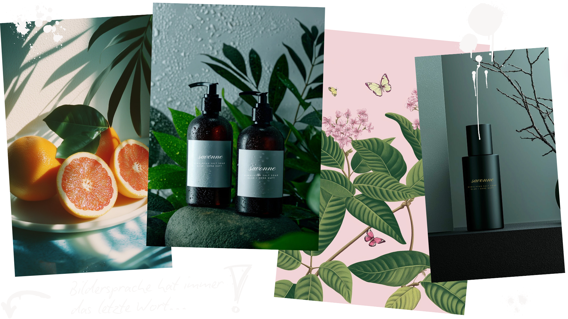 Collage mit Fotos und Illustration