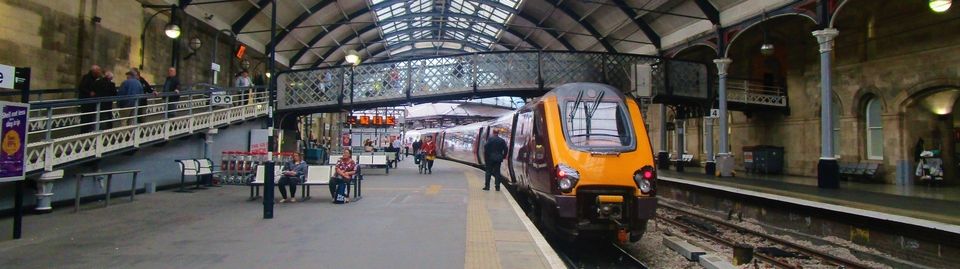 /A unidentified Cross Country Voyager sits at Newcastle Platform 5