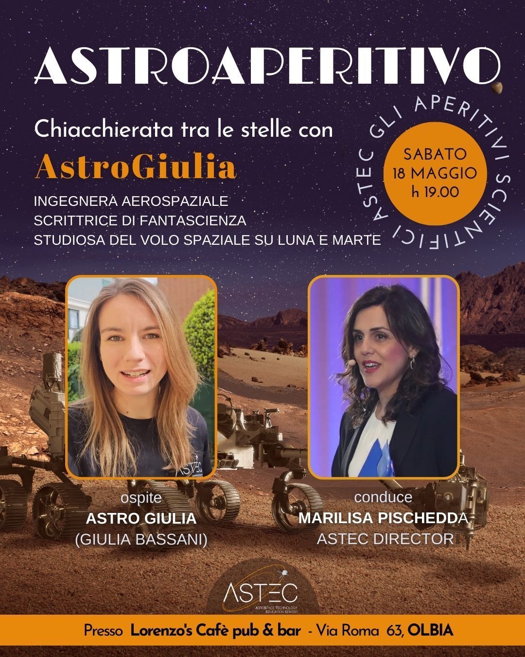 AstroAperitivo ASTEC con Giulia Bassani e Marilisa Pischedda