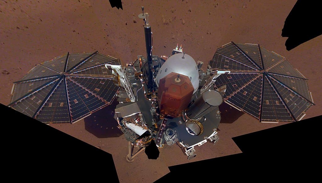 First Selfie by InSight Rover