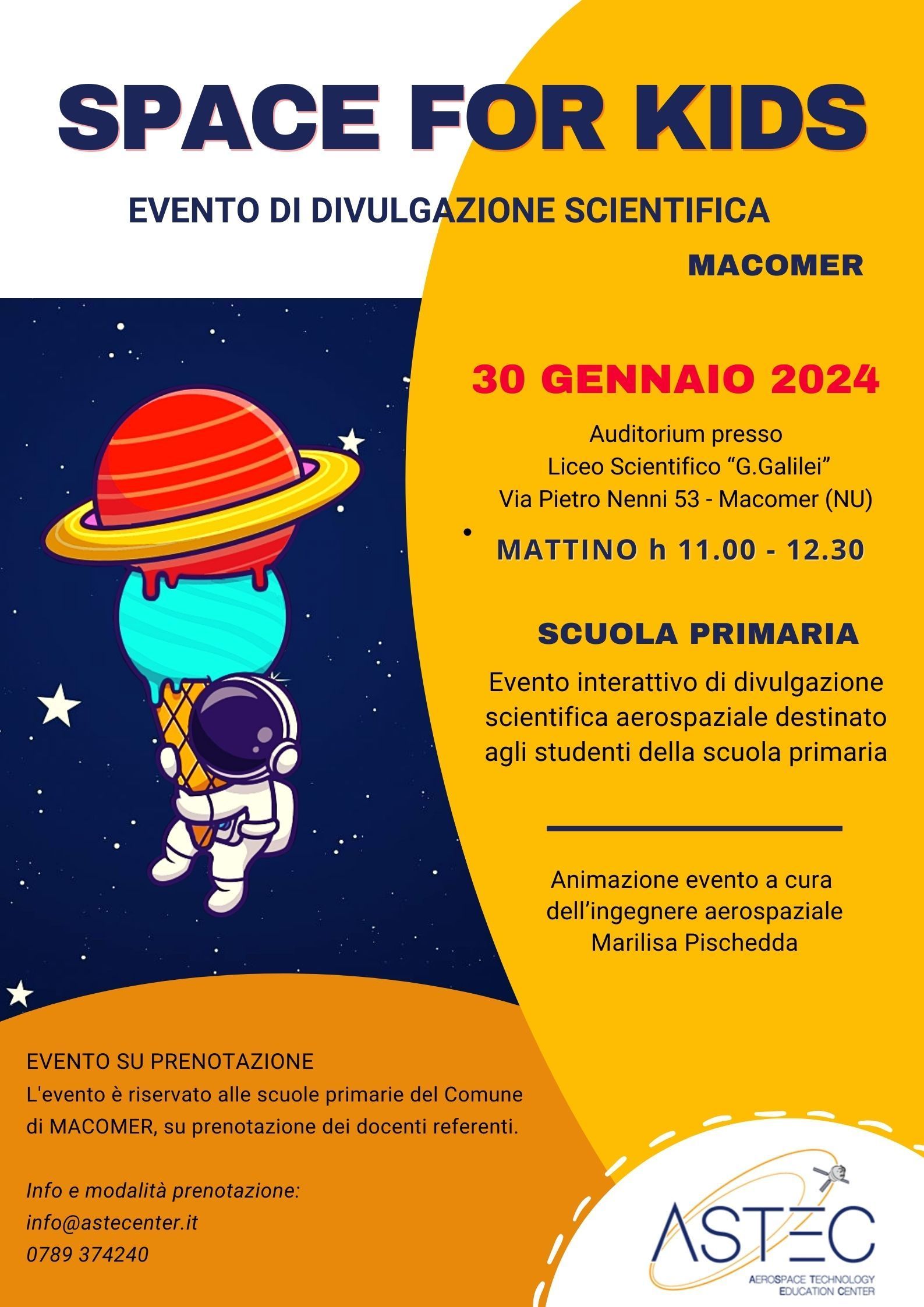 SPACE FOR KIDS ASTEC MACOMER
