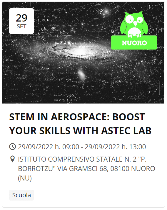 Sharper Night 2022 - Nuoro ASTEC STEM in Aerospace LABS