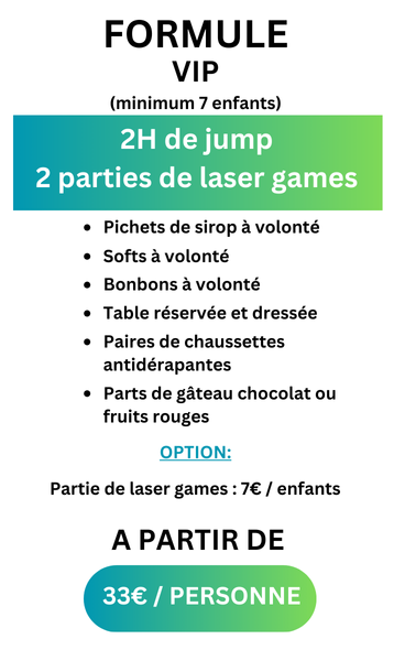 Notre formule anniversaire VIP