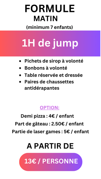 Notre formule anniversaire MATIN