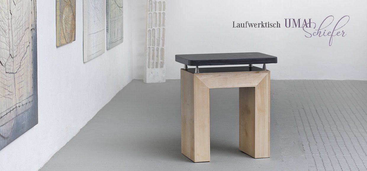 ... mehr Infos zu den Tischen Plattenspieler-Tisch UMAI