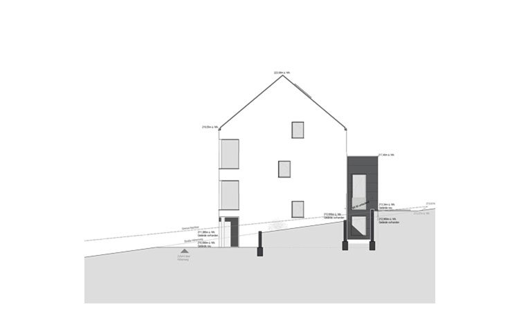 Ansicht West: Barrierefreies Einfamilienhaus