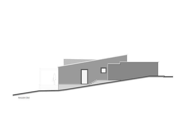 Wohnhaus Hanglage Ansicht Ost