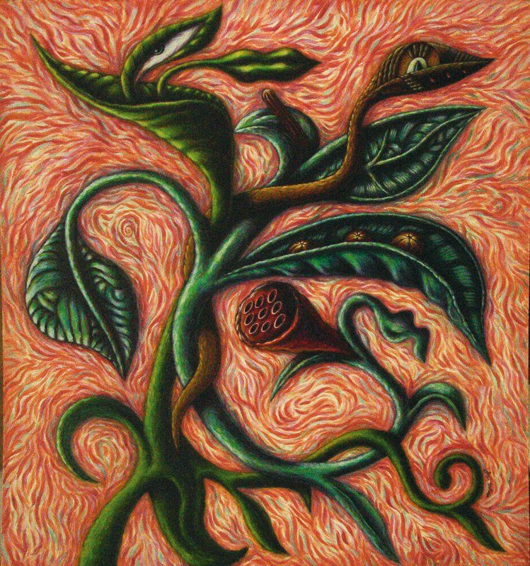 Lucifer montrant à Ève le fruit défendu de l'arbre de la connaissance