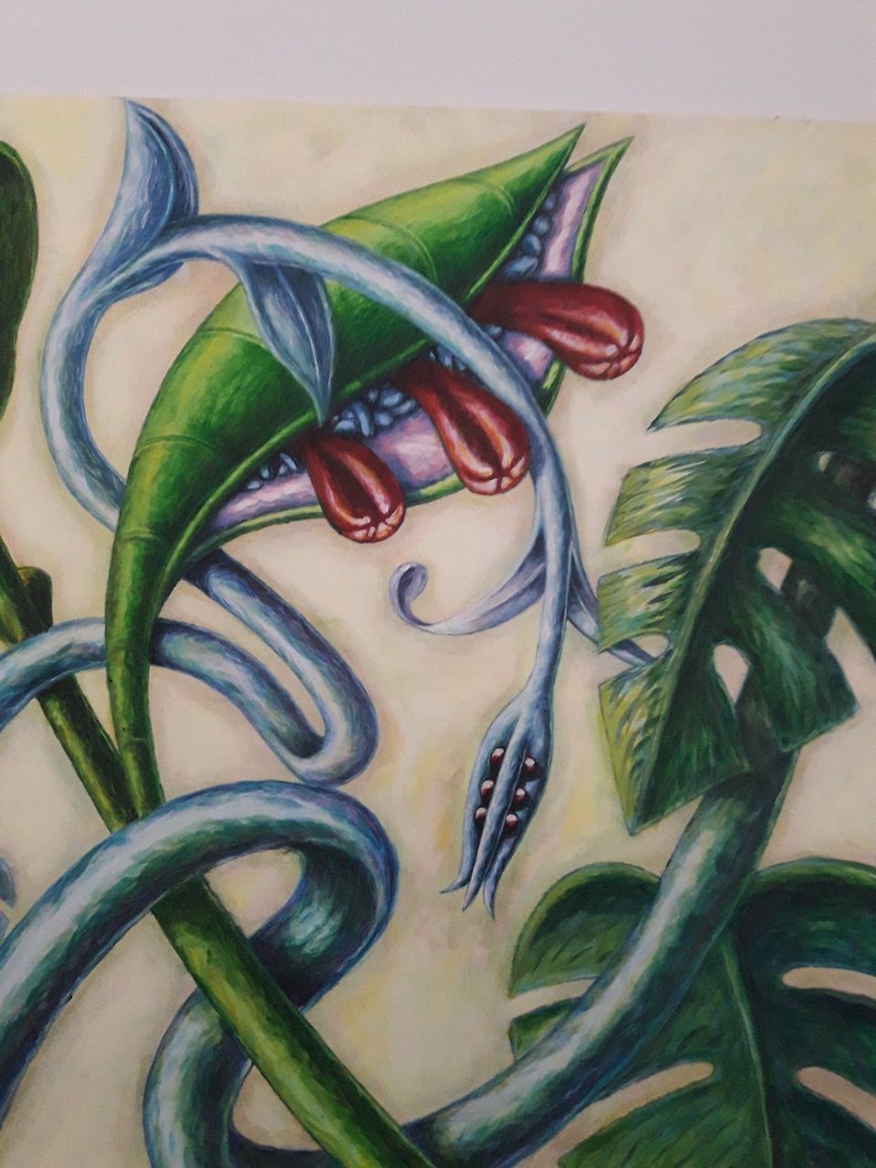 technique du gras sur maigre en peinture acrylique
