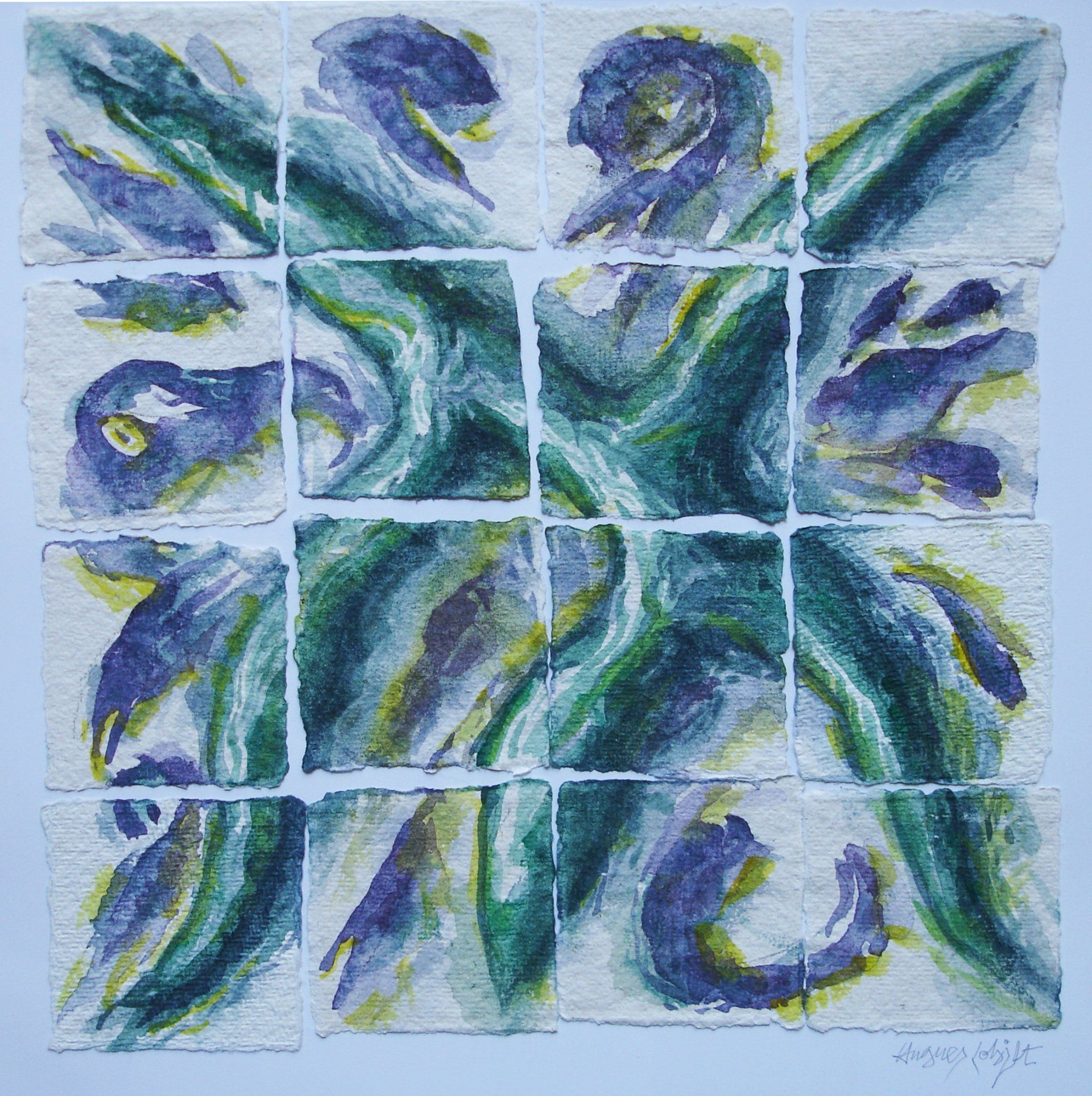 aquarelle originale céation contemporaine.